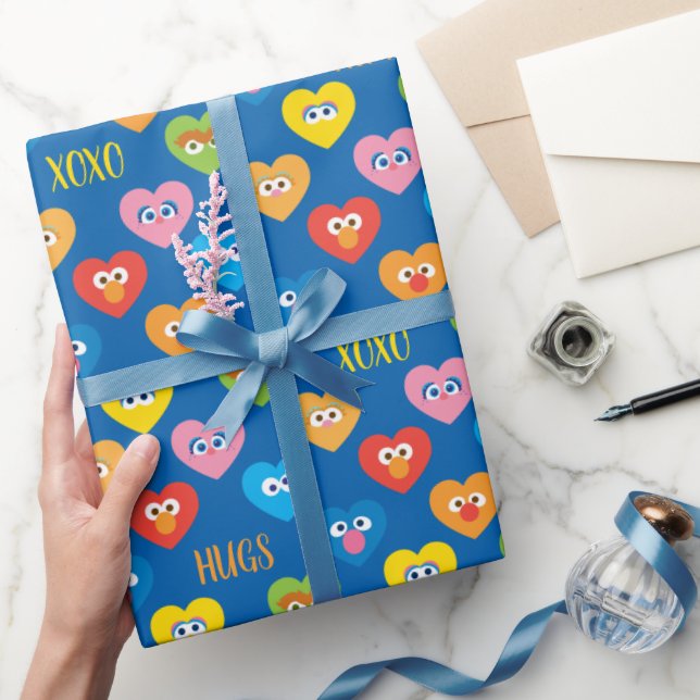 Papier Cadeau Sesame Street Valentine Hearts Motif (Cadeaux)