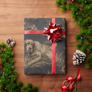 Papier Cadeau Setter anglais ,Art