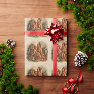 Papier Cadeau Setter Irlandais ,Art