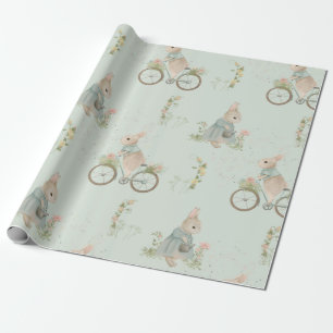 Papier Cadeau Shabby Chic Spring Rabbit Papier Enveloppant