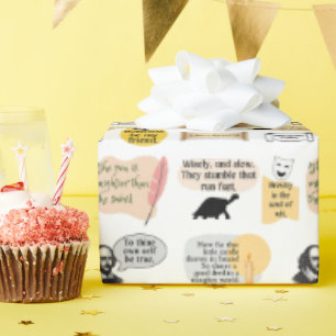 Papier Cadeau Shakespeare Inspiration Théâtre littéraire de livr