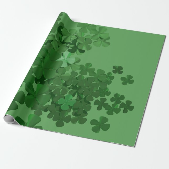 Papier Cadeau Shamrock de la Saint-Patrick (Déroulé)
