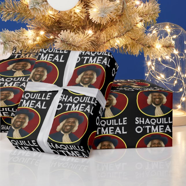Papier Cadeau Shaquille avoine drôle mème (Vacances)