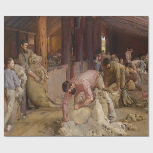 Papier Cadeau Shear the Rams (Australian Art) (Tom Roberts)