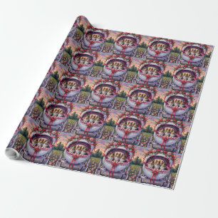 Papier Cadeau Shetland Sheepdog Saint-Valentin 
