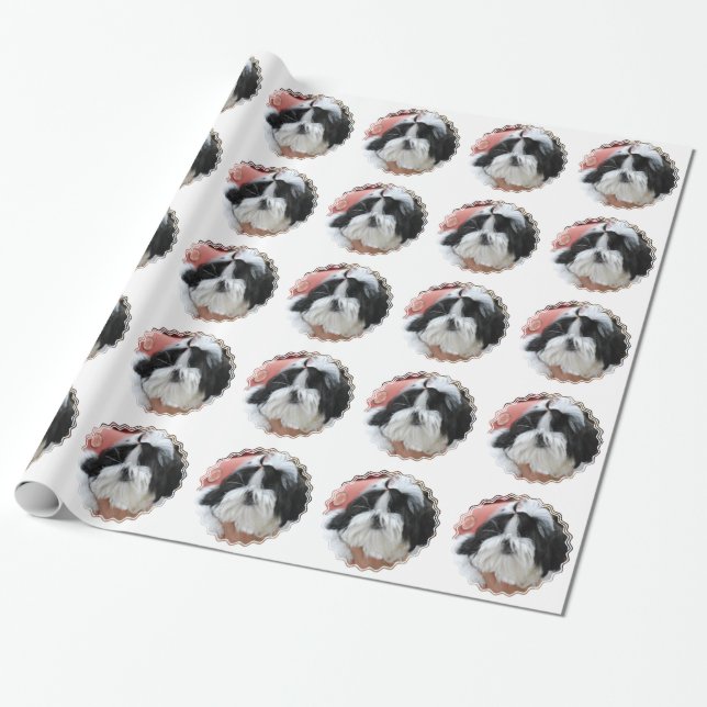 Papier Cadeau Shih Tzu (Déroulé)