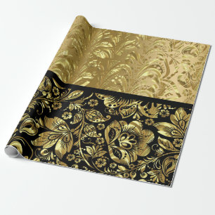 Papier Cadeau ShinyGold et Damas Noirs