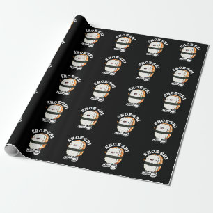 Papier Cadeau Shoe-shi Funny Sushi Pun Dark BG
