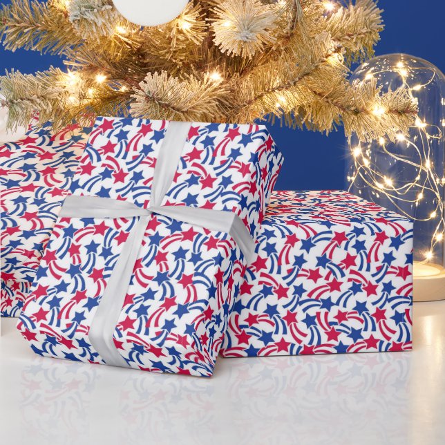 Papier Cadeau Shooting Star Spangled Gift Wrapping Paper (Vacances)