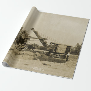 Papier Cadeau SHOVEL OPÉRATEUR DE CRANE DU Génie du Nord-Ouest 1