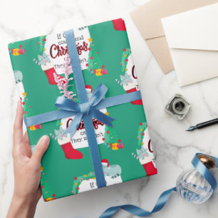Papier Cadeau Si les chats envoyaient des cartes de Noël, ils ne