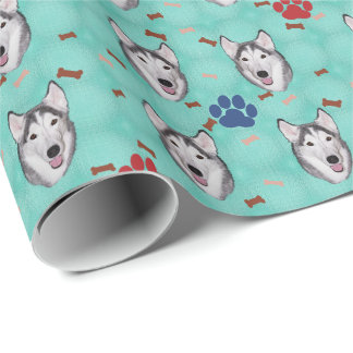 Papier Cadeau Sibérien Husky