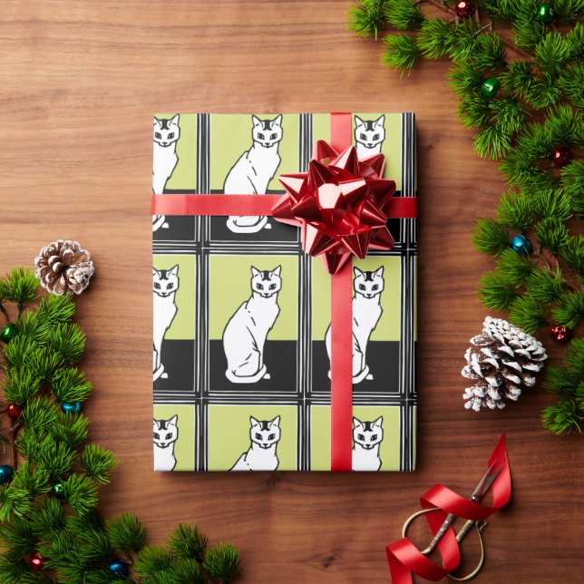 Papier Cadeau Siège Chat Julie de Graag Art Nouveau (Cadeau de vacances)