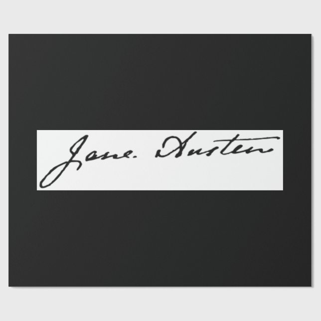 Papier Cadeau Signature de Jane Austen (Plat)