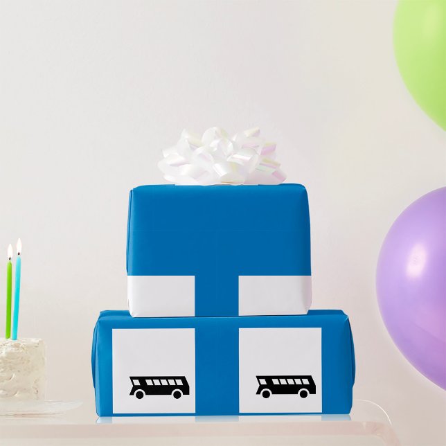 PAPIER CADEAU SIGNE D'ARRÊT D'ARRÊT DE TRANSPORT PUBLIC (Créateur téléchargé)