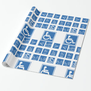 Papier Cadeau Signes d'accessibilité pour fauteuil roulant