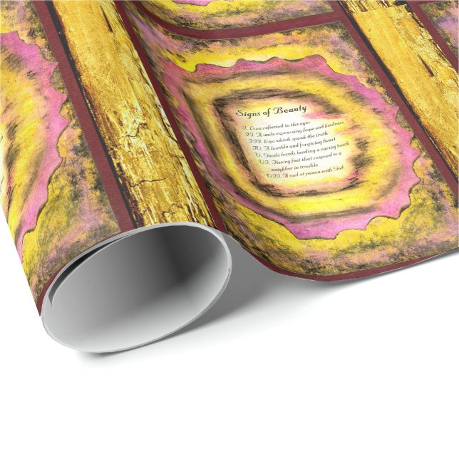 Papier Cadeau Signes de beauté (Coin rond)