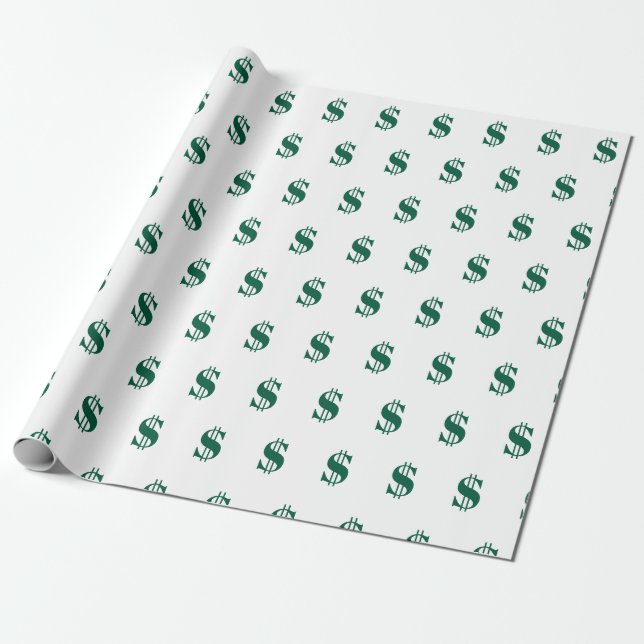 Papier Cadeau Signes Dollar (Déroulé)