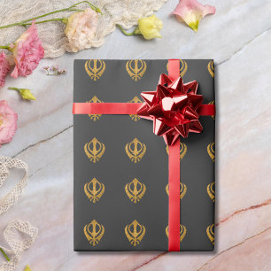 Papier Cadeau Sikh Khanda "Sans peur et libre"