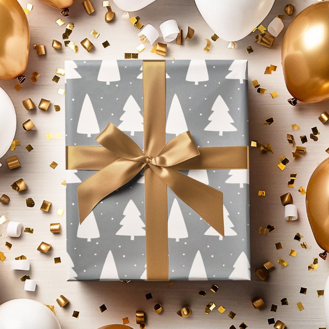 Papier Cadeau Silhouette argentée-grise (Créateur téléchargé)