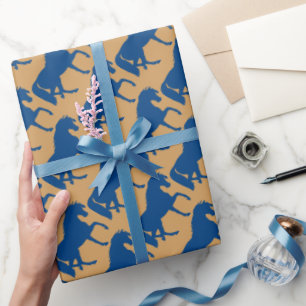 Papier Cadeau Silhouette de cheval cabré