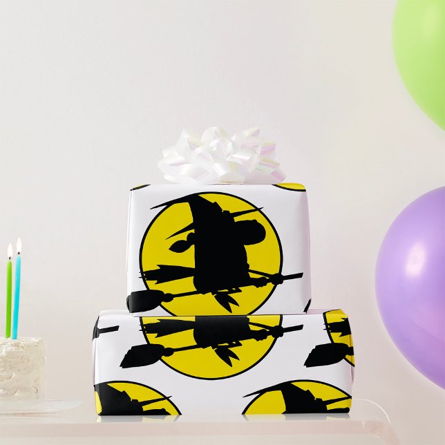 Papier Cadeau Silhouette de sorcière d'Halloween (Créateur téléchargé)