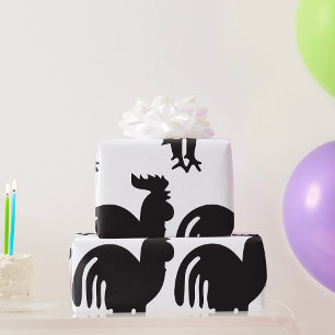 Papier Cadeau Silhouette du coq