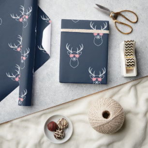 Papier Cadeau Silhouette minimaliste de buck