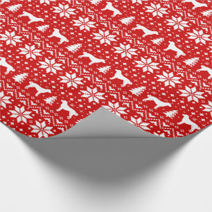 Papier Cadeau Silhouettes de berger anatoliennes Noël Noël