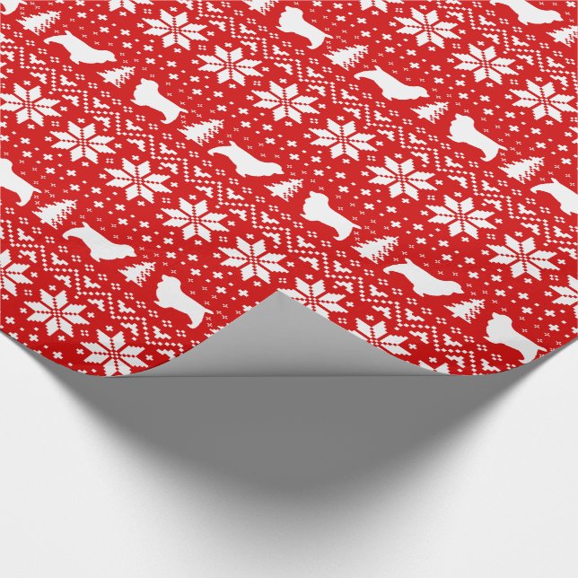 Papier Cadeau Silhouettes espagnols du Sussex Noël (Coin)