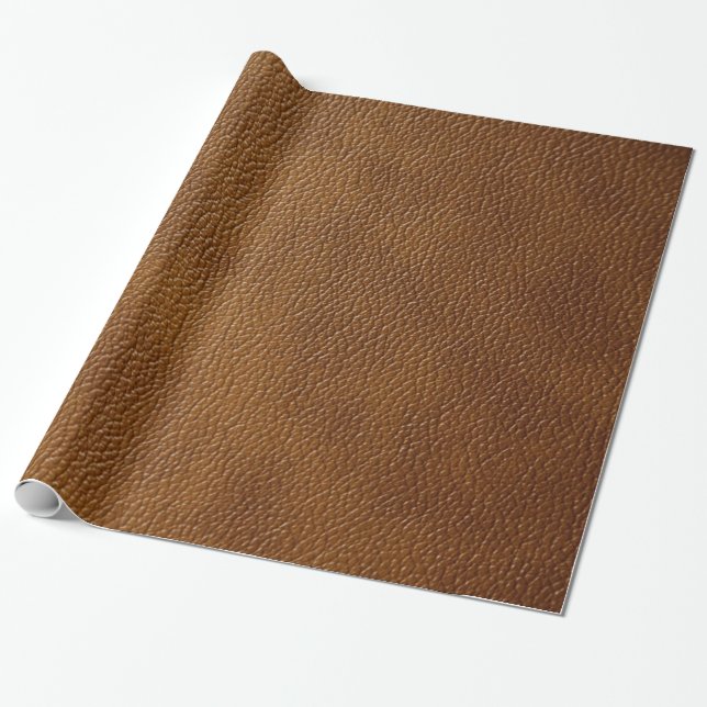 Papier Cadeau Simili cuir Brown (Déroulé)