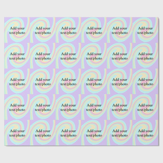Papier Cadeau Simple acrylique pour marbre ajouter votre nom de  (Plat)