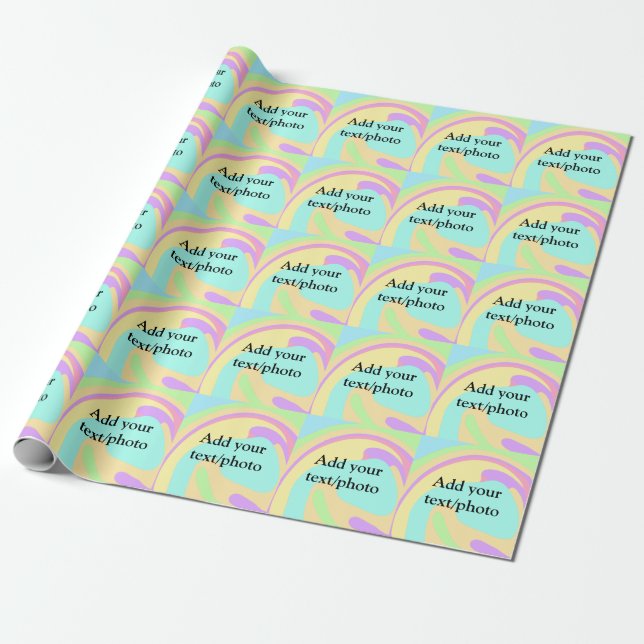 Papier Cadeau Simple acrylique pour marbre ajouter votre nom de  (Déroulé)