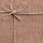 Papier Cadeau Simple Burlap Rustique Féminin Rose Pâle<br><div class="desc">Simple et rustique motif de style burlap. Veuillez noter qu'aucun vrai burlap n'est utilisé dans ce design,  c'est une photographie éditée numériquement.</div>