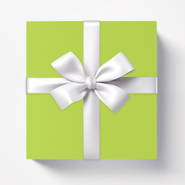 Papier Cadeau Simple couleur solide clair acide vert citron (Créateur téléchargé)