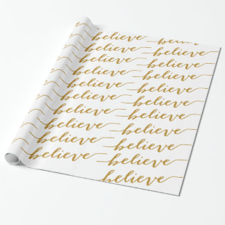 PAPIER CADEAU SIMPLE CROYEZ L'OR DE SALUTATION DES VACANCES