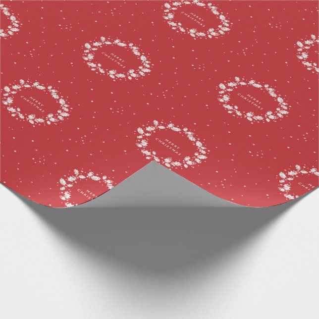Papier Cadeau Simple élégante couronne rouge + blanche couronne  (Coin)