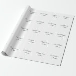 Papier Cadeau simple minimal add your name text bridal shower<br><div class="desc">design</div>
