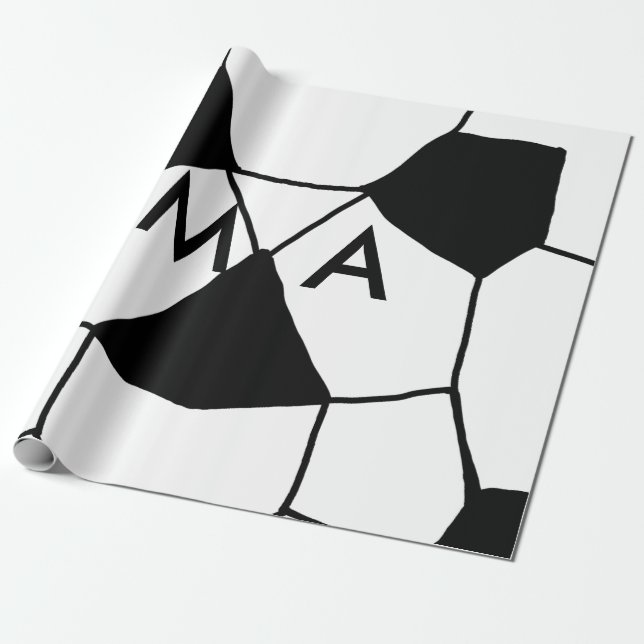 Papier Cadeau Simple monogram add your name letter man minimal t (Déroulé)