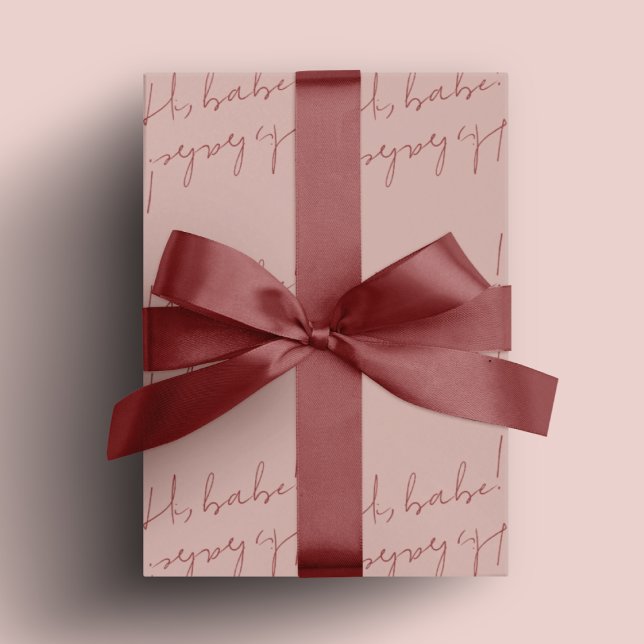 Papier Cadeau Simple Pink Babe Galentine's Day Party cadeau (Simple Pink Babe Galentine's Day Party Gift Wrapping Paper)