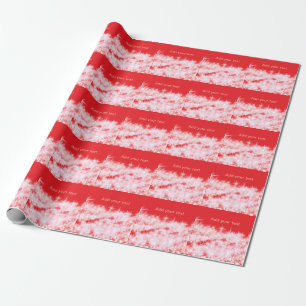 Papier Cadeau Simple rouge rose brillant étoiles ajouter votre t