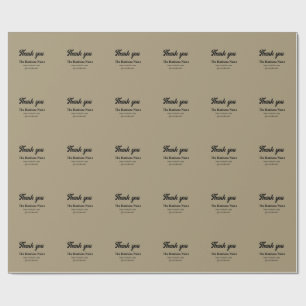 Papier Cadeau Simple texte de remerciement avec les détails du n