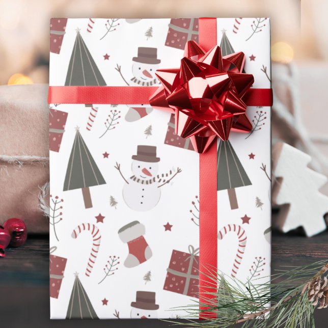 Papier Cadeau Simplement Classique Noël Country Nostalgique  (Simply Classic Country Christmas Nostalgic Wrapping Paper)