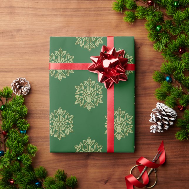 Papier Cadeau Simply Christmas Collection - Flocon de neige (Cadeau de vacances)