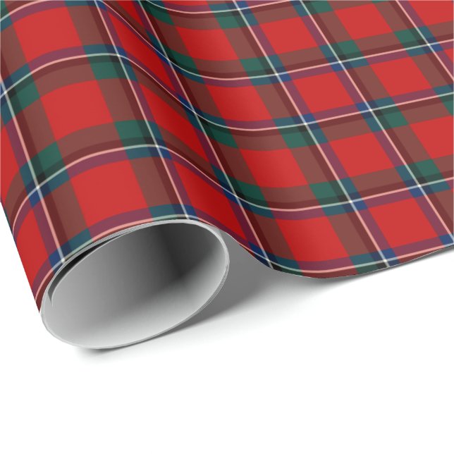 Papier Cadeau Sinclair Clan Tartan (Coin rond)