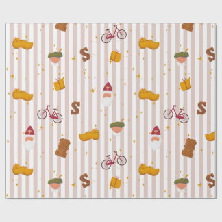 Papier Cadeau Sint and Piet Themed Wrapping Paper