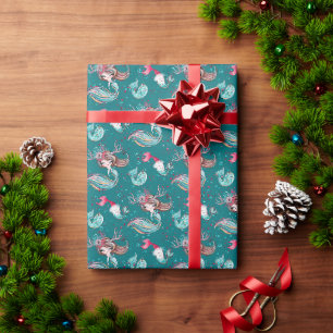 Papier Cadeau Sirène de Noël et amis