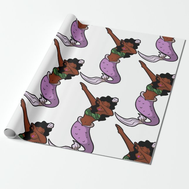 Papier Cadeau sirène noire (Déroulé)