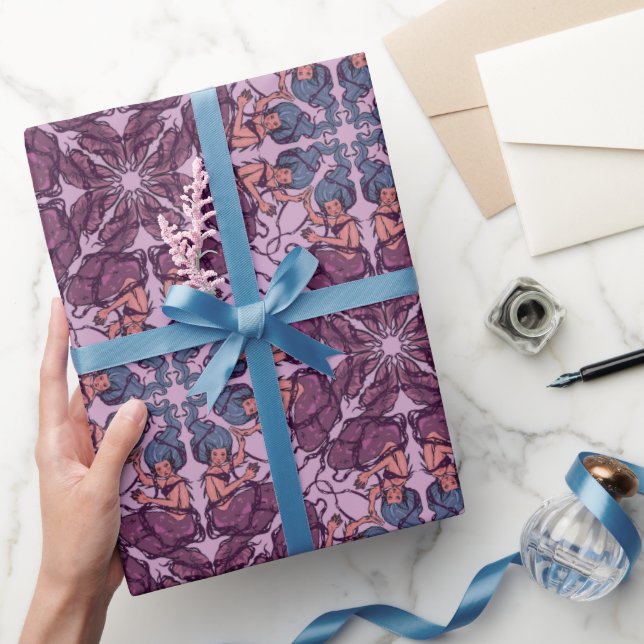 Papier Cadeau Sirènes de Mûre (Cadeaux)