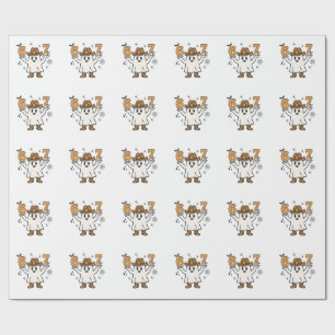 Papier Cadeau Six sept Éffrayant Halloween Sport 67 Mème Mason